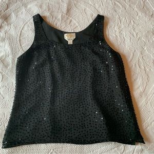 Vintage Y2K Silk & sequin tank - Talbots